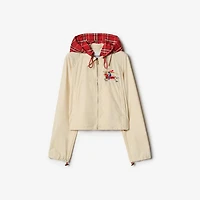 Cropped Newcott Hooded Jacket in Tundra beige - Women | Burberry® Official