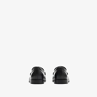 Leather Cadet Loafers in Black - Men | Burberry® Official