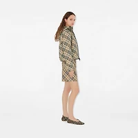 Check Shorts in Alabaster - Women, Nylon | Burberry® Official
