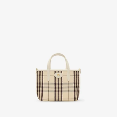 Mini Reversible Bloomsbury Tote in Soap beige/light beige - Women | Burberry® Official