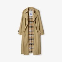 Long Gabardine Waterloo Trench Coat in Hamper - Women, Cotton Gabardine | Burberry® Official