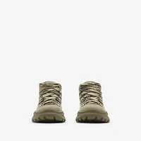 Nubuck Scoot Hike Boots​ in Swamp - Men | Burberry® Official