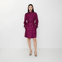 Long Silk Foxfield Trench Coat in Allium purple - Women | Burberry® Official