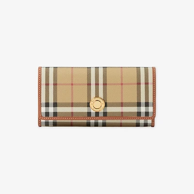 Check Continental Wallet in Archive beige - Women, Vintage Check | Burberry® Official