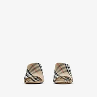 Check Mews Mules in Sand - Women | Burberry® Official