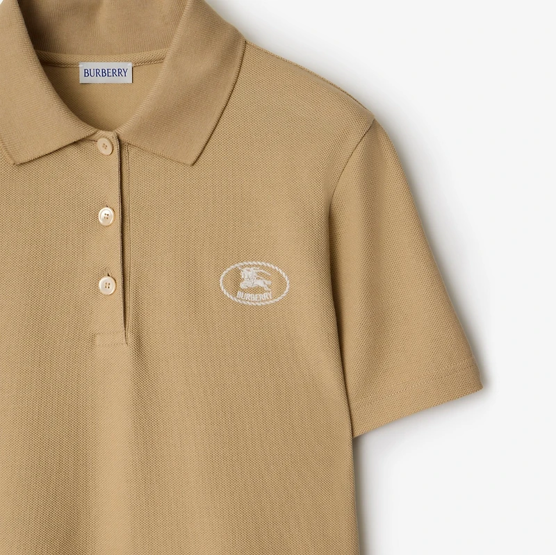 Cotton Polo Shirt in Flax - Women | Burberry® Official