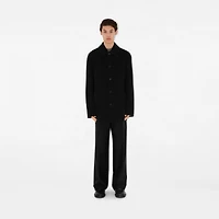 Short Wool Car Coat in Black/snug brown - Men | Burberry® Official