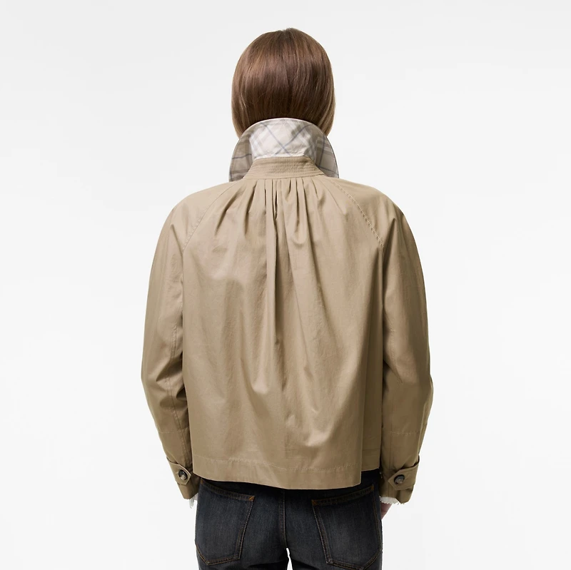 Tropical Gabardine Jacket in Saltmarsh beige - Women | Burberry® Official