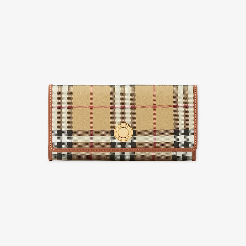 Check Continental Wallet in Archive beige - Women | Burberry® Official