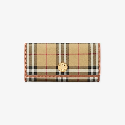 Check Continental Wallet in Archive beige - Women | Burberry® Official