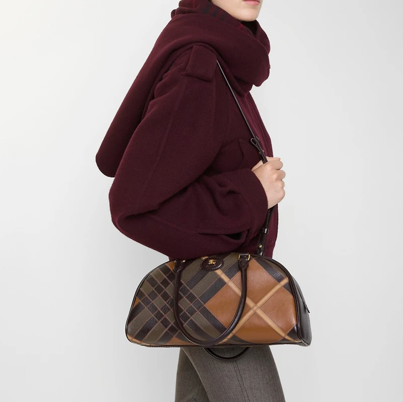 Medium Highlands Bowling Bag​ in Hazel brown - Women | Burberry® Official