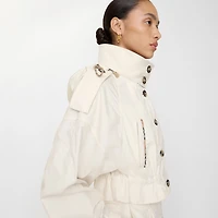 Cropped Lightweight Cotton Ladymoor Jacket​ in Seashell white - Women | Burberry® Official