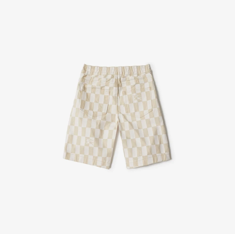 Checkerboard EKD Denim Shorts in Calico | Burberry® Official