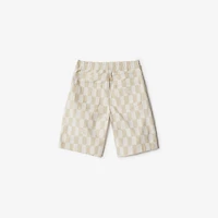 Checkerboard EKD Denim Shorts in Calico | Burberry® Official