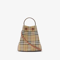 Small Check Bucket Bag in Archive beige/briar brown - Women | Burberry® Official