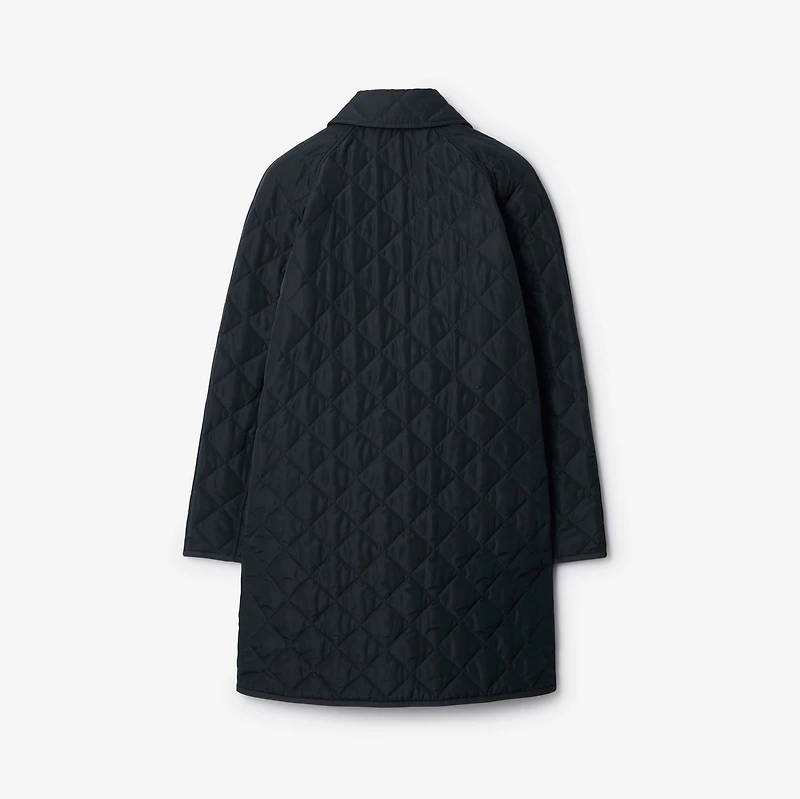 Quilted Coat in Navy black - Women | Burberry® Official