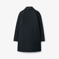 Quilted Coat in Navy black - Women | Burberry® Official