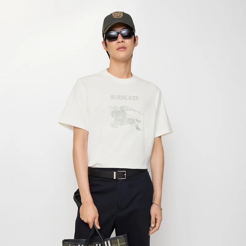 EKD Cotton T-shirt in Chalk white - Men | Burberry® Official