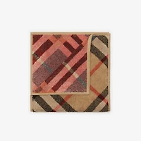 Skinny Check Cotton Towel in Sand | Burberry® Official