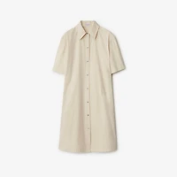 Cotton Blend Shirt Dress in Calico - Women | Burberry® Official