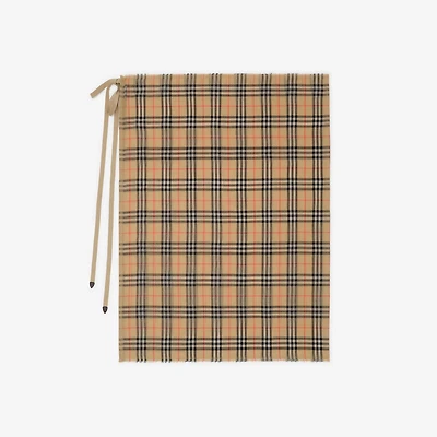 Check Cotton Sarong in Sand beige | Burberry® Official
