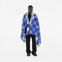 Check Wool Blanket in Knight | Burberry® Official