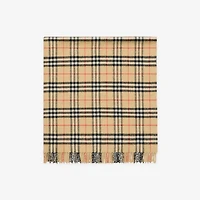 Check Wool Baby Blanket in Sand beige - Children | Burberry® Official