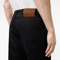 Gabardine Trousers in Navy - Men | Burberry® Official