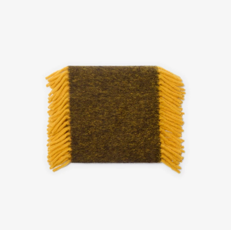 Alpaca Wool Blend Happy Scarf in Crown yellow/treacle brown | Burberry® Official
