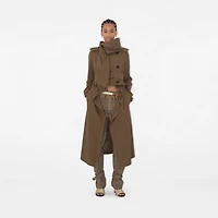 Long Silk Scarf Trench Coat in Stoat - Women | Burberry® Official