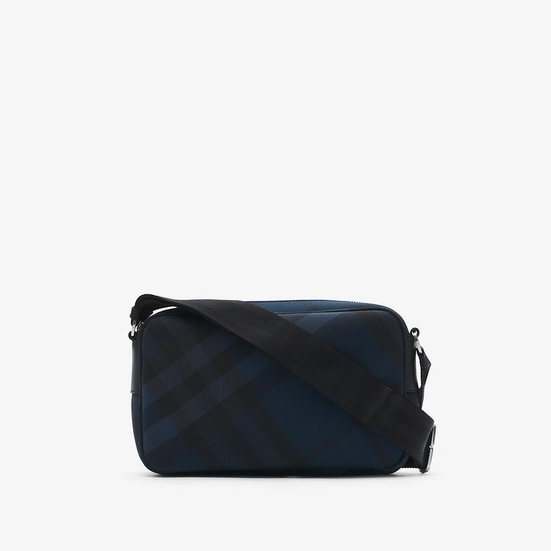 Slim Grid Crossbody Bag in Navy - Men | Burberry® Official