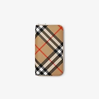 Check Zip Wallet in Sand - Men, Canvas | Burberry® Official