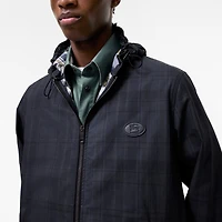 Check Cotton Newport Hooded Jacket in Peacock blue - Men | Burberry® Official