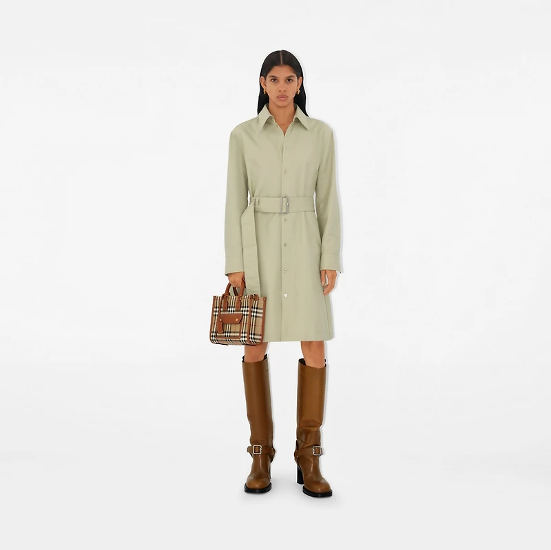 Mini Freya Tote in Archive beige/briar brown - Women | Burberry® Official
