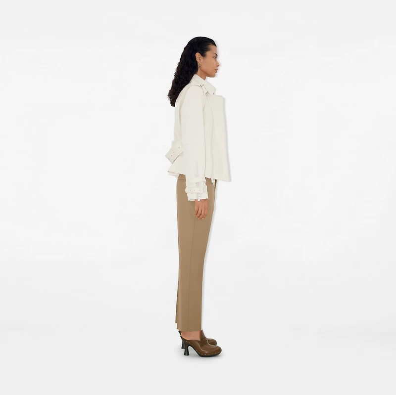 Wool Tailored Trousers in Puddle - Women | Burberry® Official