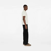 Check Label Cotton T-shirt in Chalk white - Men | Burberry® Official