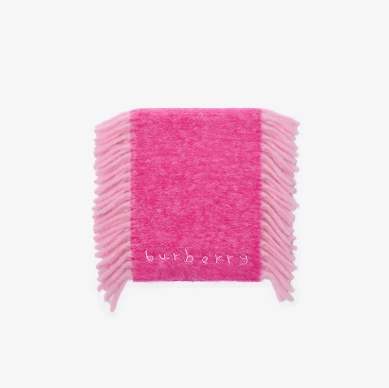 Alpaca Wool Blend Happy Scarf in Bow pink/jam pink | Burberry® Official