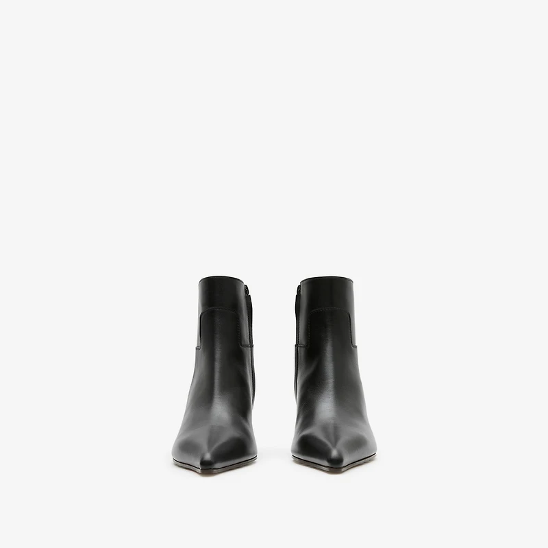 Leather Cameo Ankle Boots​ in Black - Women | Burberry® Official