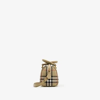 Mini Check Bowling Bag in Sand beige - Children | Burberry® Official