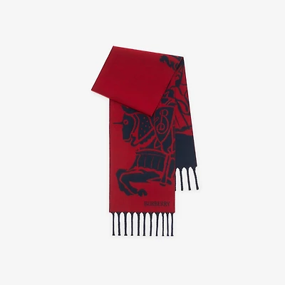 Reversible EKD Wool Scarf in Navy | Burberry® Official