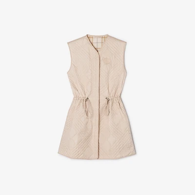 Quilted Nylon Walby Warmer in Stone beige - Women | Burberry® Official