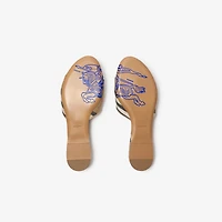 Check Sloane Slides​ in Sand beige - Women | Burberry® Official