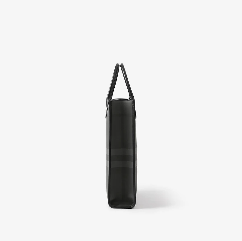 Slim Vertical Denny Tote in Charcoal - Men | Burberry® Official