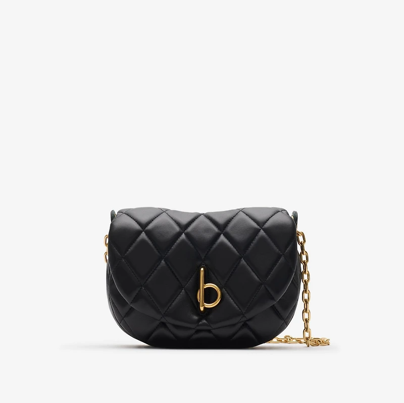 Quilted Rocking Horse Bag in Black/gold - Women | Burberry® Official