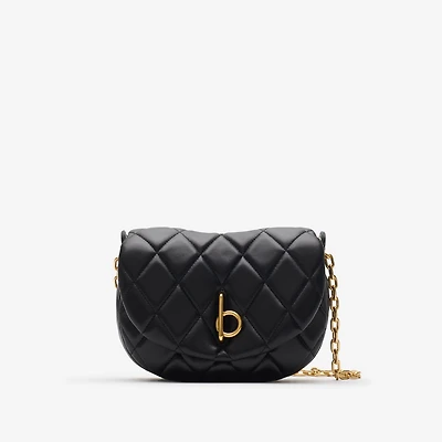 Quilted Rocking Horse Bag in Black/gold - Women | Burberry® Official