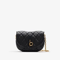 Quilted Rocking Horse Bag in Black/gold - Women | Burberry® Official