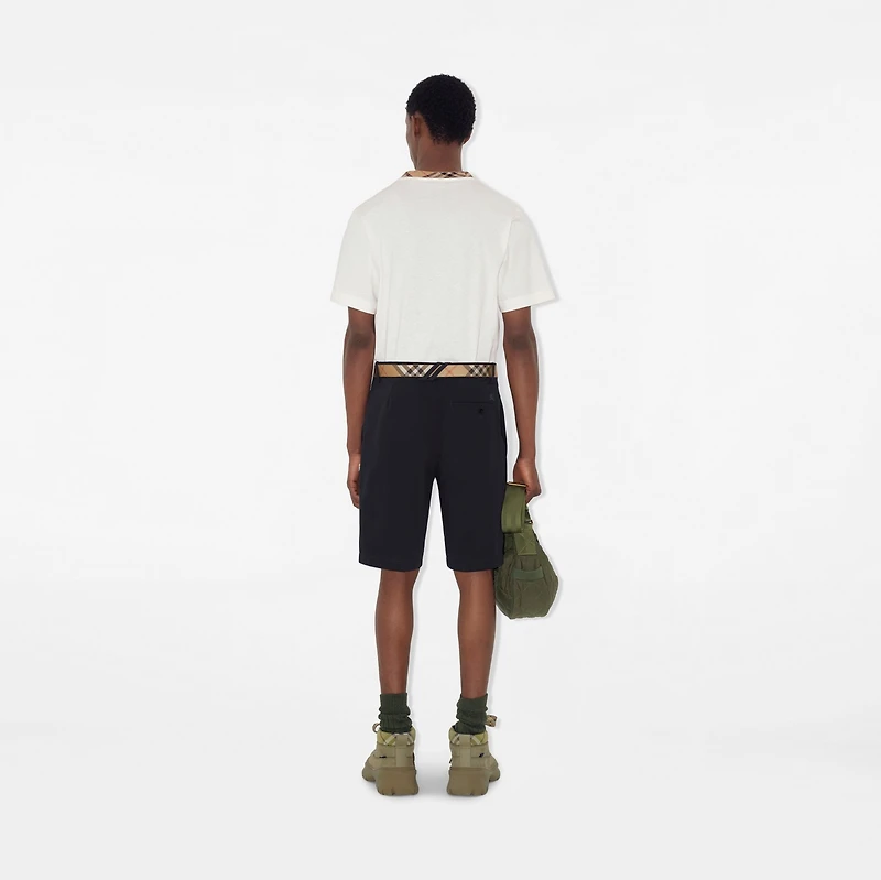 Cotton Shorts in Navy - Men | Burberry® Official