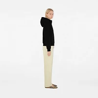 Check Label Cotton Zip Hoodie in Black - Women | Burberry® Official