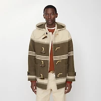 Short Wool Blend Harrogate Duffle Coat in Scout green - Men | Burberry® Official