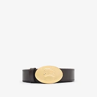 Reversible Check Knight Stamp Belt​ in Mahogany red/gold - Women | Burberry® Official